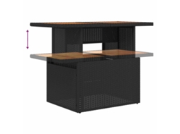 Maison Exclusive - Conjunto De Jantar Para Jardim 9 Pcs Preto E Marrom