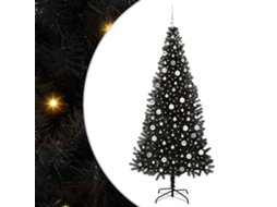 Conjunto 1 Árvore De Natal Vidaxl Preto Pvc (210 Cm)