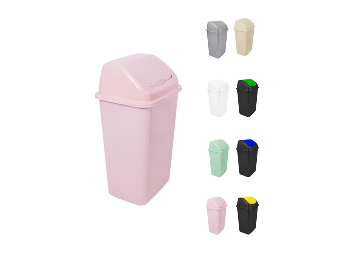 Cubo De Basura Con Tapadera Basculante - 15l / 25l / 30l / 50l - Papelera Ideal Para Cocina, Baño Y Oficina Rosa 30 L