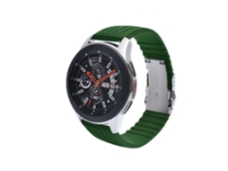 Bracelete Silicone Stripe Adaptável Garmin Forerunner 255 Verde