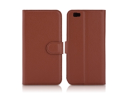Capa LAXISCREED Huawei P8 Lite Marrom com Cartão