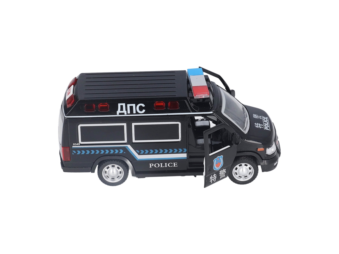 Primerox brinquedo de Carro de Emergência de Liga Simulado com Tração Retrátil Resistente a Quedas para Crianças 3 Anos+