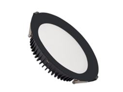 Downlight Led 30W Samsung New Aero Slim 130 Lm/W Microsprimático Ugr17 Lifud Preto Corte Ø 200 Mm LEDKIA