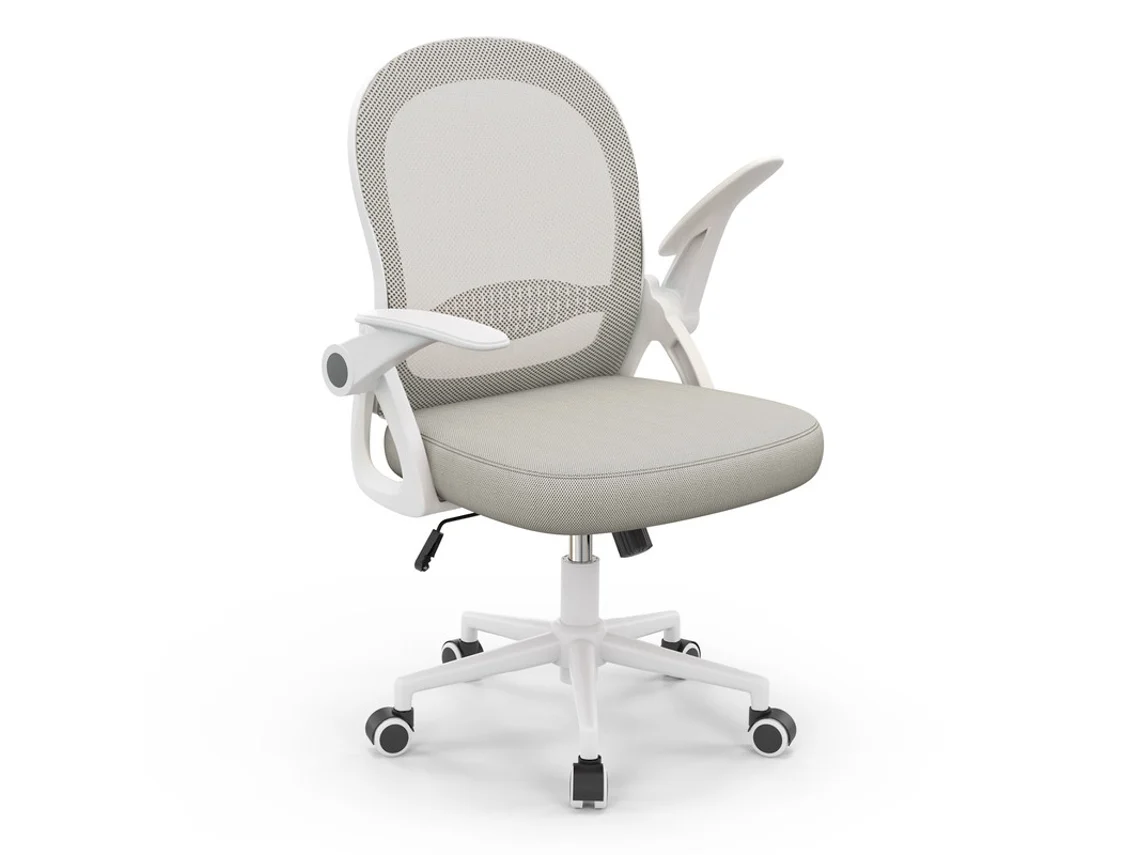 Cadeira de Escritório Executiva Ergonómica RACINGREAT com Malha Respirável (Braços Reguláveis - Cinzento)