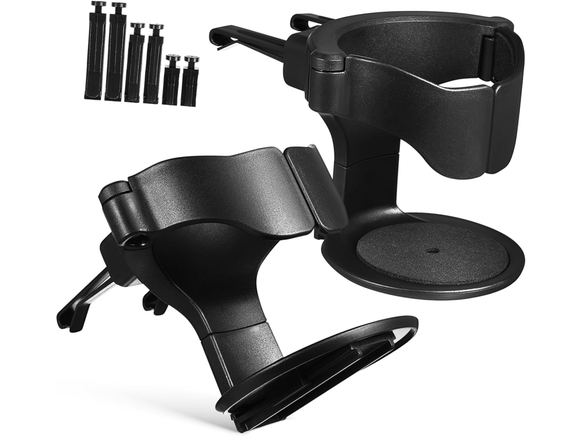 Conjunto De 2 Porta-copos De Plástico Preto Para Carro