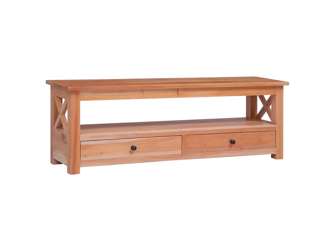 Vidaxl Móvel De Tv 115x30x40 Cm Madeira De Mogno Maciça