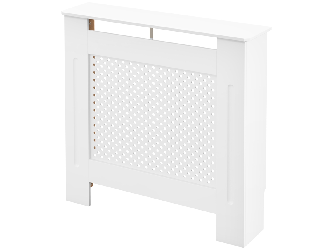 Cobertura De Radiador De Mdf Para Com Prateleira Estilo Moderno 78x19x82 Cm Branco