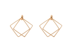 Brincos Geométricos De Ouro Elegantes Decorativos