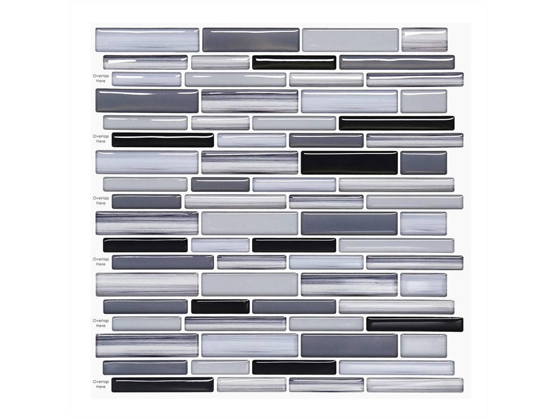 Azulejos autoadesivos para cozinha Slowmoose, 30 x 30 cm (10 peças)