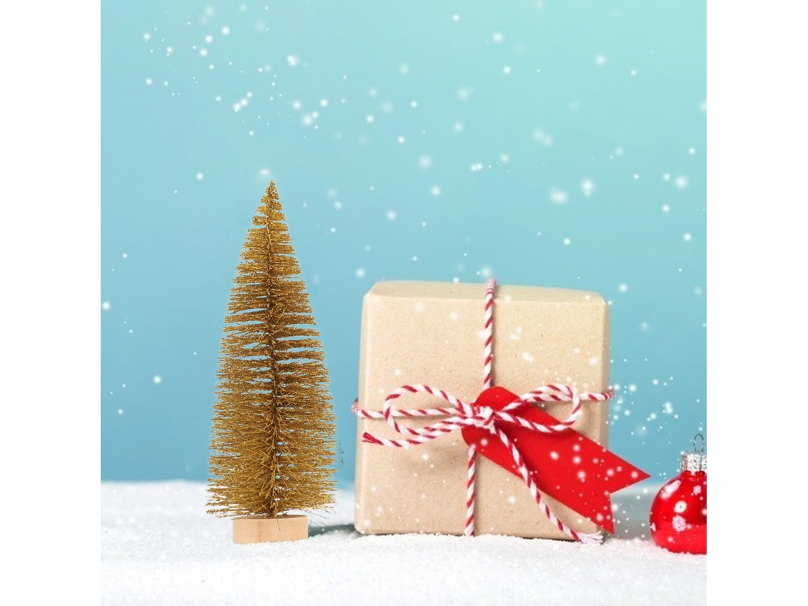 Mini Árvore De Natal Com Agulhas De Pinheiro Pó (pacote Com 3, Mini De 15cm) Eoocoo