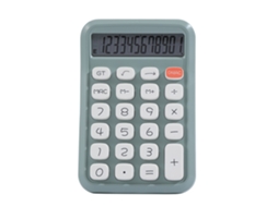 Calculadora Cute com Display Lcd 12 Dígitos Teclas Redondas Grandes Gradiente para Escola Escritório Casa Contador Estudante