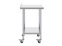 Mesa De Trabalho Succebuy Em Aço Inoxidável Mesa De Preparação Com Rodas 61x61cm