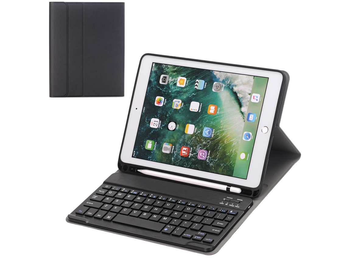 Capa Com Teclado Bluetooth Retroiluminado, Compatível Com Ipad/ipad 2020/2019 - Ipad 10.2/air 3/pro 10.5, Couro