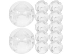 Healvian Conjunto De 30 Peças Batentes Corrente Transparentes Com Contas Para Fixação Segura Persianas Verticais Pom