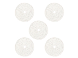 Conjunto de 5 varetas de polimento em tecido de algodão branco para joias de metal, ferramenta de abertura de polimento Espelho de 10 cm (4 polegadas).