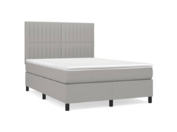 Box Spring Bed, Box Spring Beds Vidaxl Cinzeto Tecido (140 X 190 Cm)
