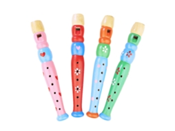 Primerox flauta de Madeira Pequena Colorida para Crianças Aprender Ritmo Instrumento Musical Educativo