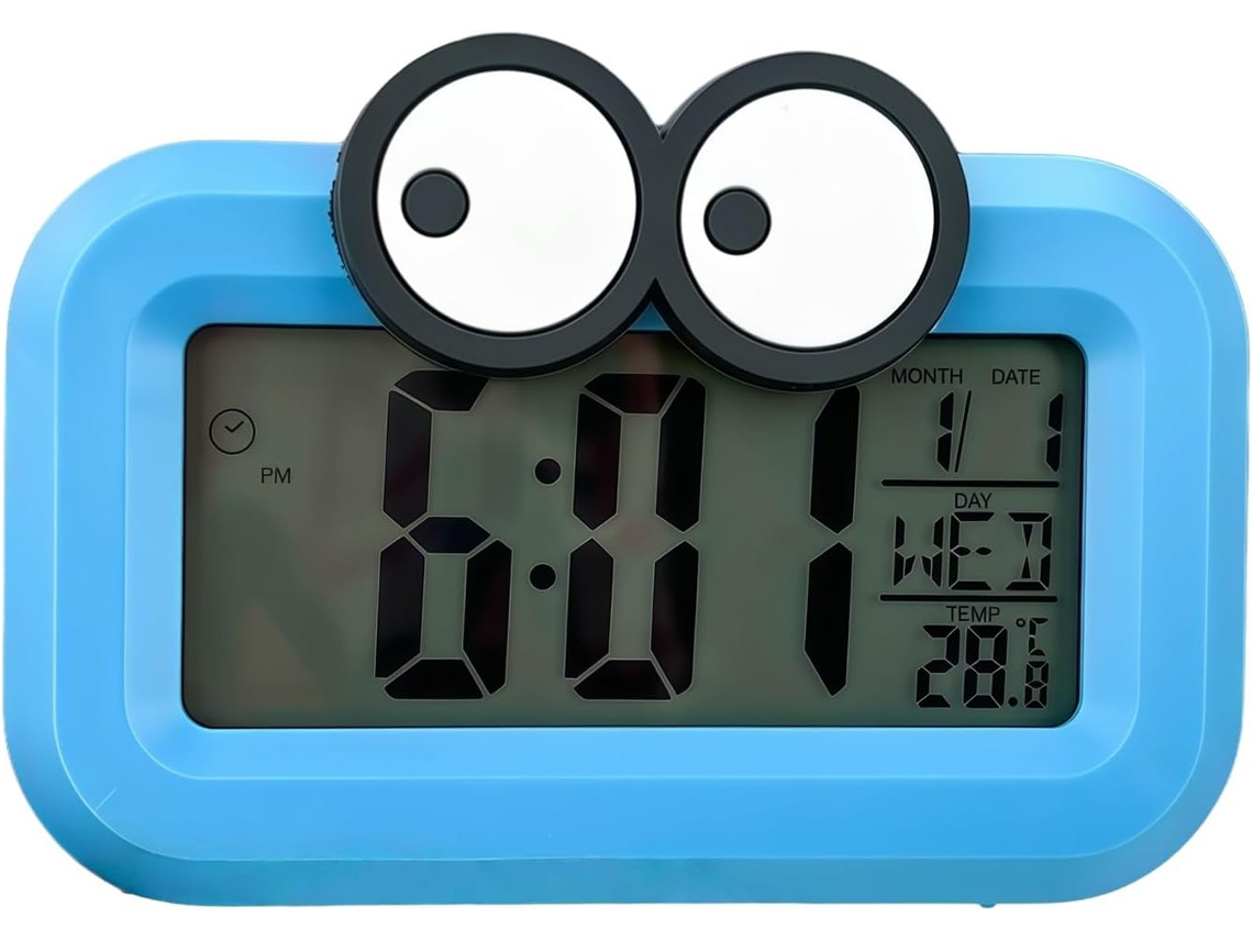 Despertador Digital, Relógio De Mesa Elétrico A Bateria Com Hora, Luz Noturna, Temperatura