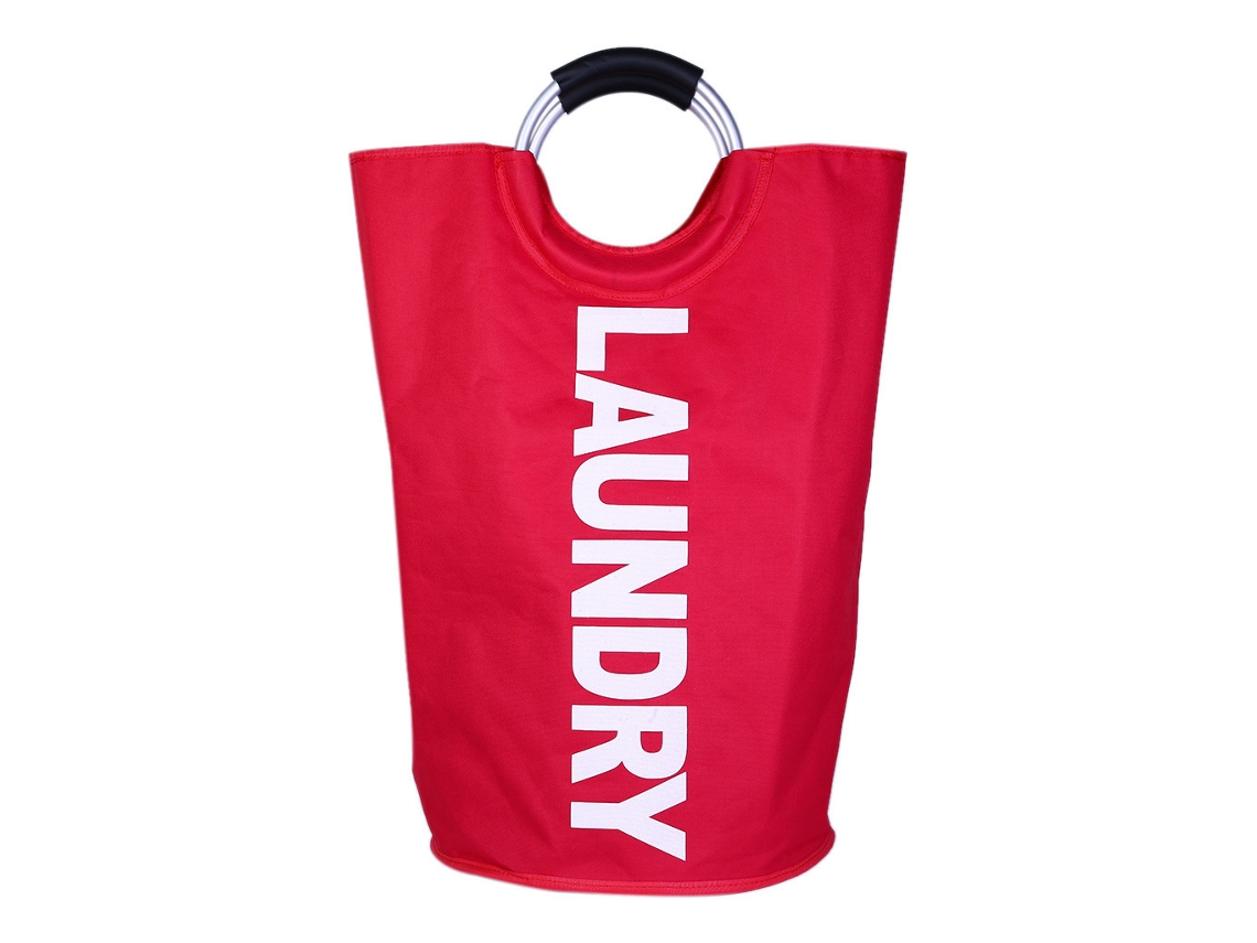 Cesto De Roupa Suja Vermelho, Dobrável, Balde De Roupa Suja Dobrável De Grande Capacidade (1 Unidade)