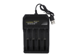 2026 carregador de Baterias Li ion Inteligente Universal de 4 Bahias para Baterias 18650 10440 14500 16340 16650 14650 18350 18500