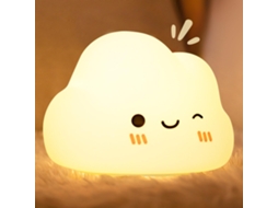 Veilleuse Bebé Nuvem Recarregável,7 Cores 3 Brilhos,luz Noturna Para Berçário,luminária De Cabeceira Infantil,decoração Quarto Bebê,branco Btforus