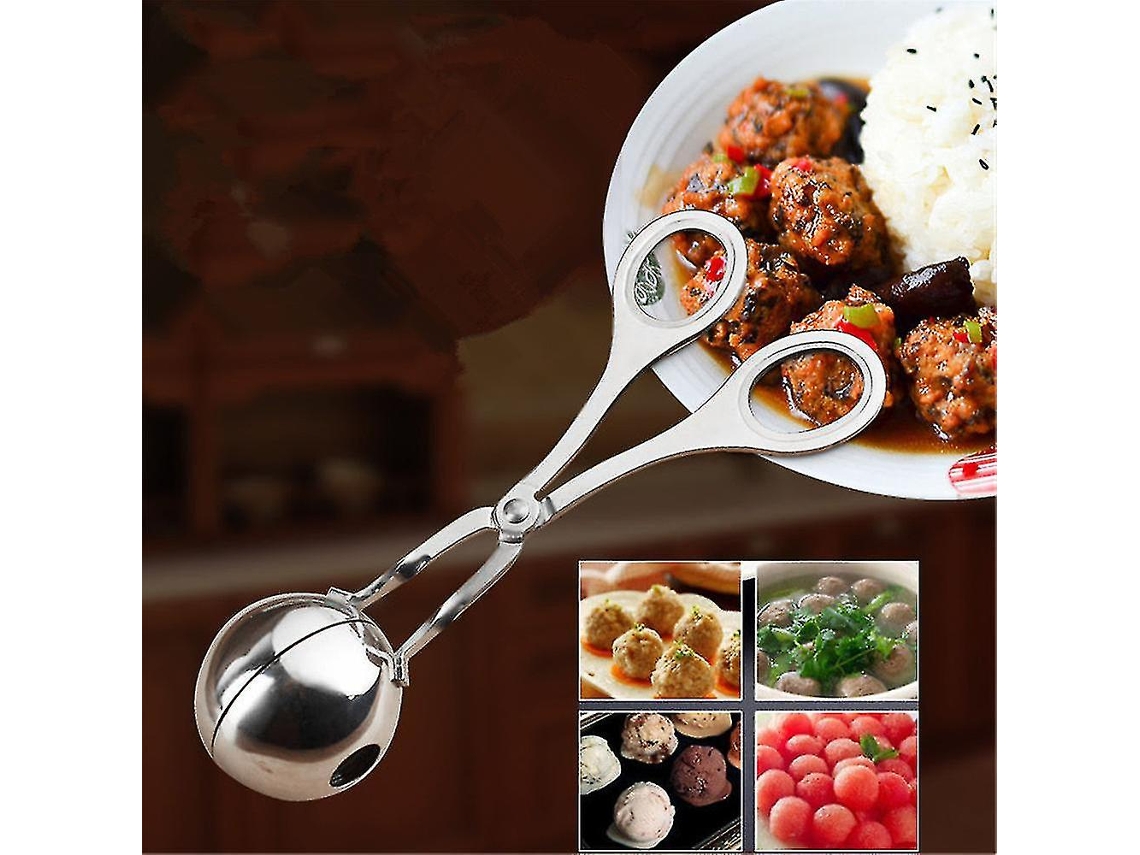 Molde de Acero Inoxidable para Hacer Albóndigas, Bolas de Pescado Y Arroz Herramienta de Cocina