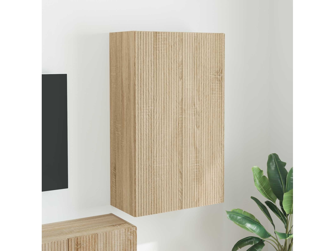 Vidaxl Armário De Tv De Parede 59,5 X 31 X 100 Cm Carvalho Sonoma