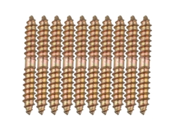 10 Parafusos De Pino Para Móveis - M6 X 50 Mm De Duas Pontas - Madeira Para Madeira