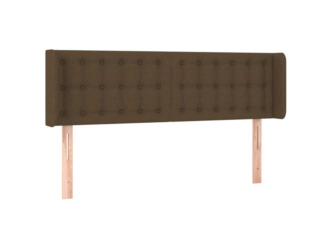Cabeceira de Cama com Abas Tecido Castanho Escuro MAISON EXCLUSIVE (147x16x78 cm)