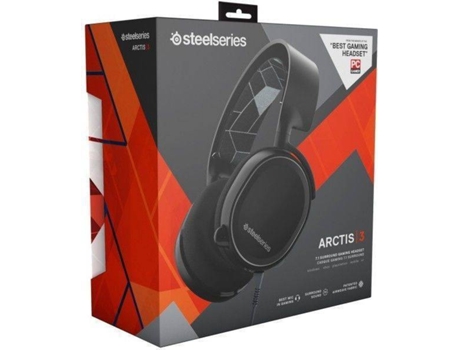 Auscultadores Gaming com Fio STEELSERIES Arctis 3 (Over Ear - Multiplataforma - Preto) — Com fio