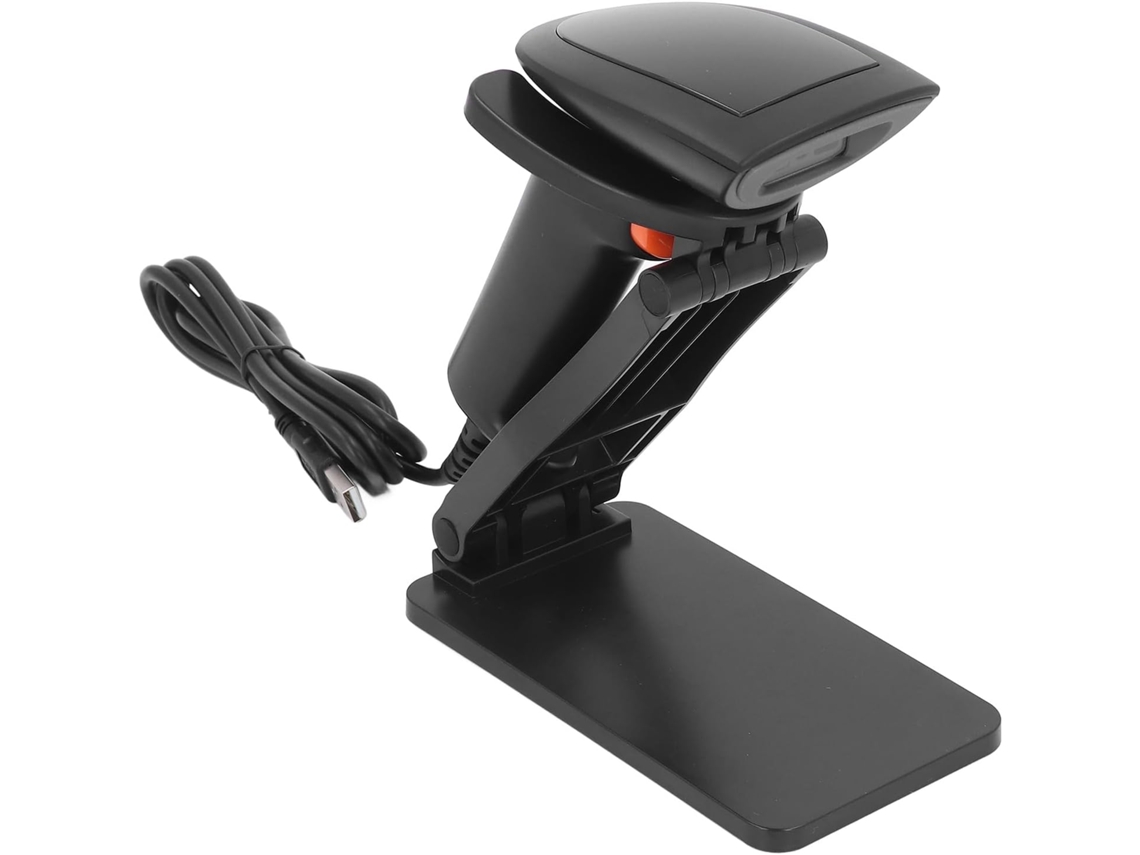 Leitor De Código De Barras Portátil Com Suporte, Plug And Play, Leitor