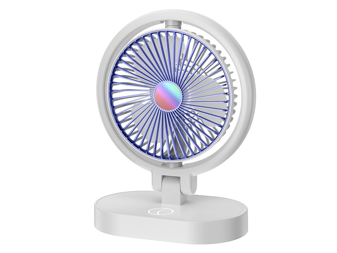 Ventilador de Mão, Bateria de Longa Duração, Motor Sem Escovas, Ajuste de Ar de 4 Velocidades, Azul Yizhood