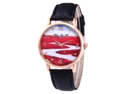 Reloj De Pulsera De Cuarzo Para Estudiantes Con Correa De Pu Dial Redondo Zhoulianfa Negro