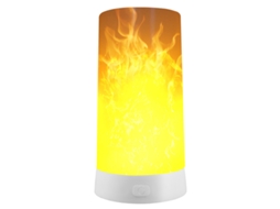 Lâmpada Led com Efeito de Chama, Recarregável Via Usb, para Uso Interno, Aproximadamente BRILVIBERA