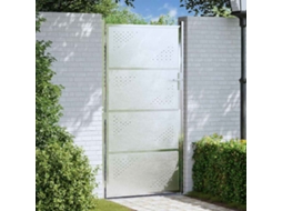 Vidaxl Portão De Jardim 85 X 174 Cm Aço Inoxidável Prateado Trancável