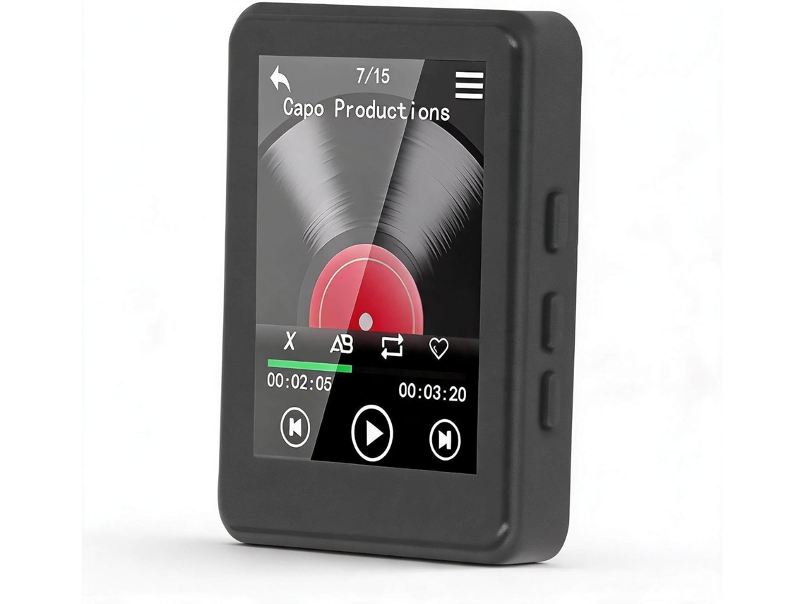 Reprodutor de MP3/MP4, tela Bluetooth de 1 polegada, rádio FM, HiFi sem perdas com 5, 3, 2 e 4 canais de áudio (cartão de 64 GB)