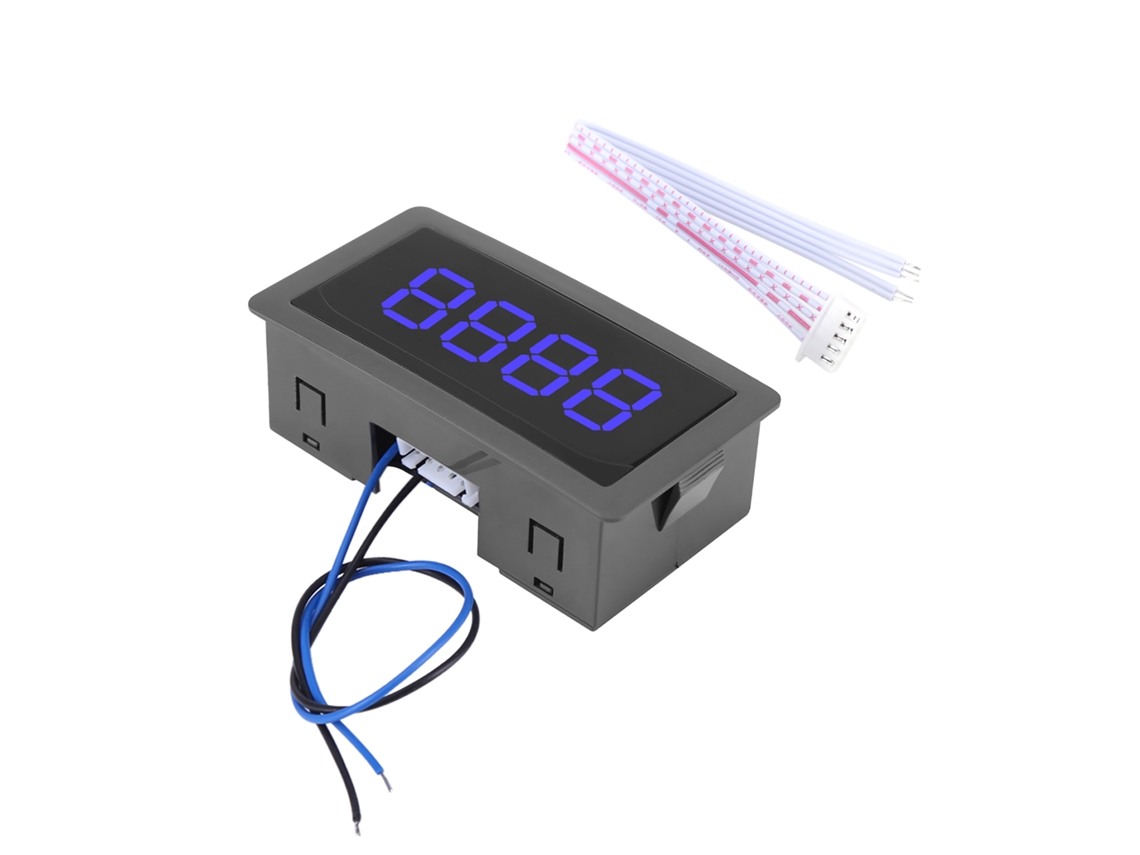 Contador Digital Led De Painel 4 Dígitos 0-9999 Contagem Crescente/decrescente Azul