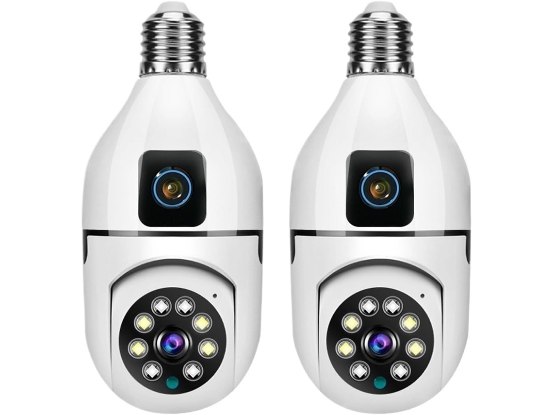 Câmera de Cftv 4k Ptz Wifi com Lente Dupla e Lâmpada E27 Tuya Smart Life SFUSHOS