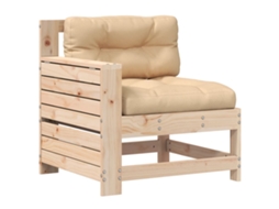 Conjunto 1 Sofá De Jardim Vidaxl Marrom Madeira De Pinho Maciça (69 X 62 X 70.5 Cm)