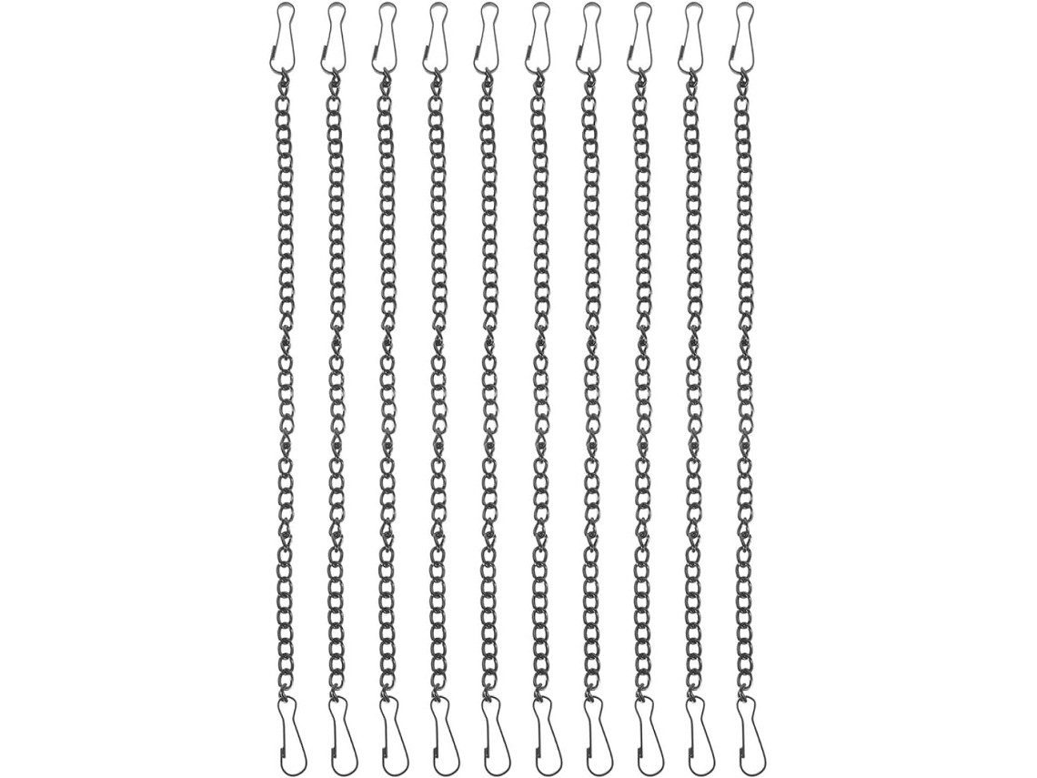 Kit de 10 Suportes de Ferro Preto para Plantas, Correntess para Pendurar Vasos e Pôsteres, Fáceis de Instalar e CHABERLU