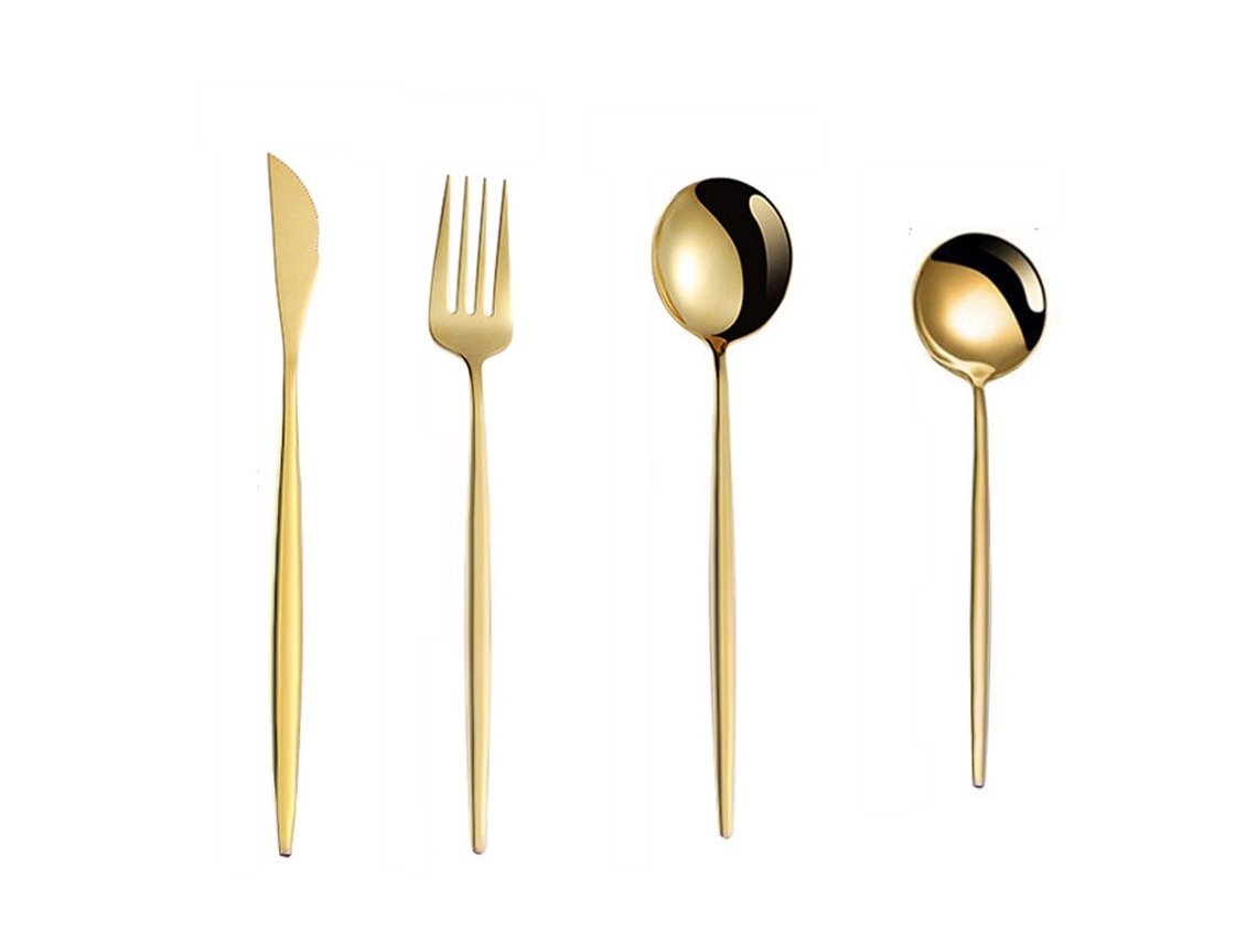 4 Peças Conjunto De Escovas Portáteis Para Limpeza Dourado Para Piquenique E Acampamento