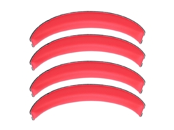 Aetheria 4pcs Almofada de Substituição para Cabeça de Fone Sem Fio W800bt Plus Couro Protéico Vermelha