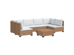 Maison Exclusive - 7 Unid. Conjunto De Lounge De Rattan Com Almofadas Gendt
