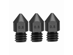 Bicos De Aço Temperado 0.8mm Para Filamento 1.75mm Creality Ender 3 Cr-10 Impressora 3d Extruder Mk8