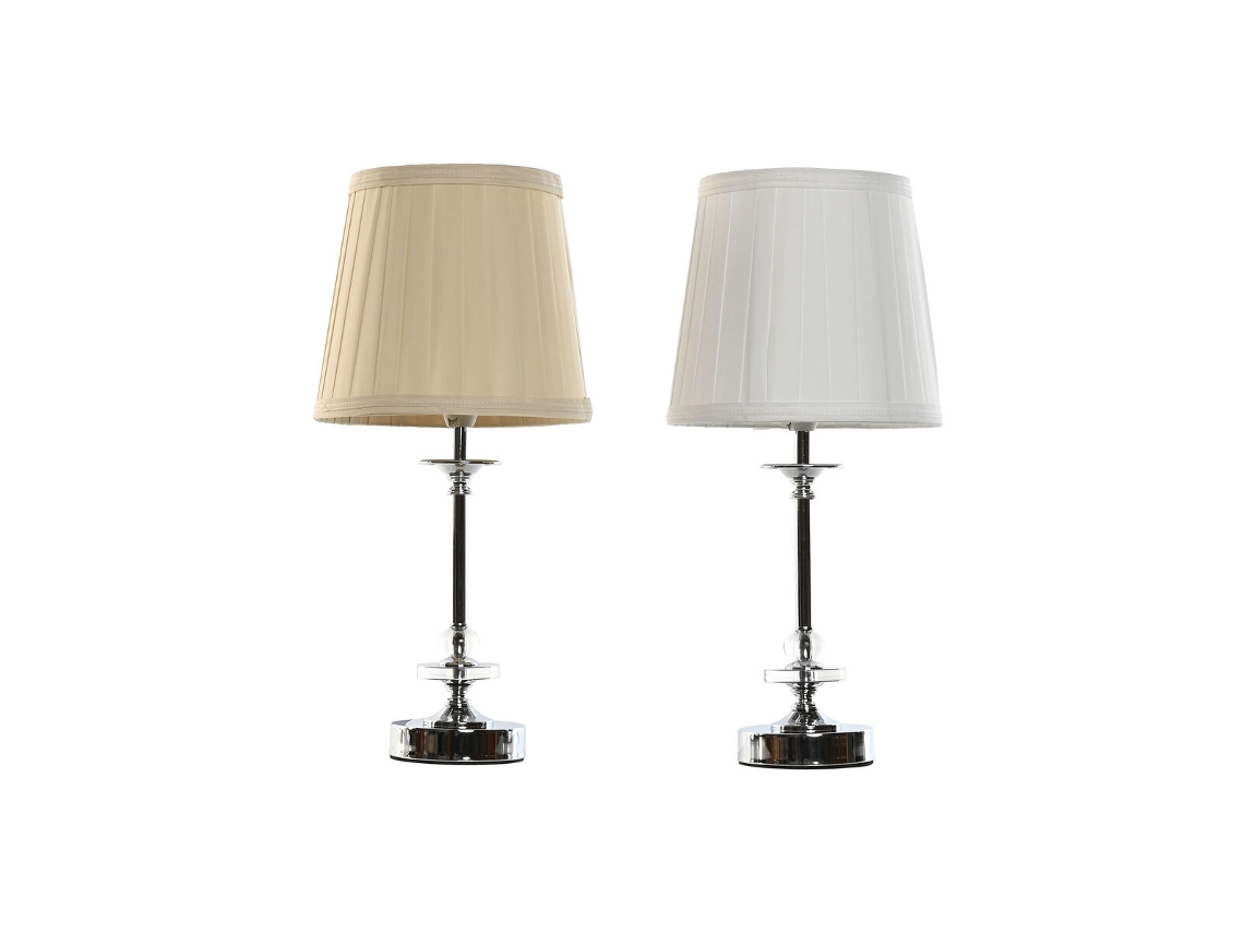 Lâmpada De Mesa Home Esprit Branco Bege Metal 25 W 220 V 20 X 20 X 43 Cm (2 Unidades)