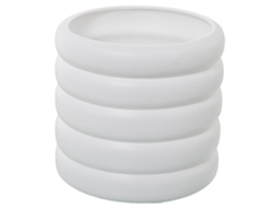 Vaso de flores branco mate