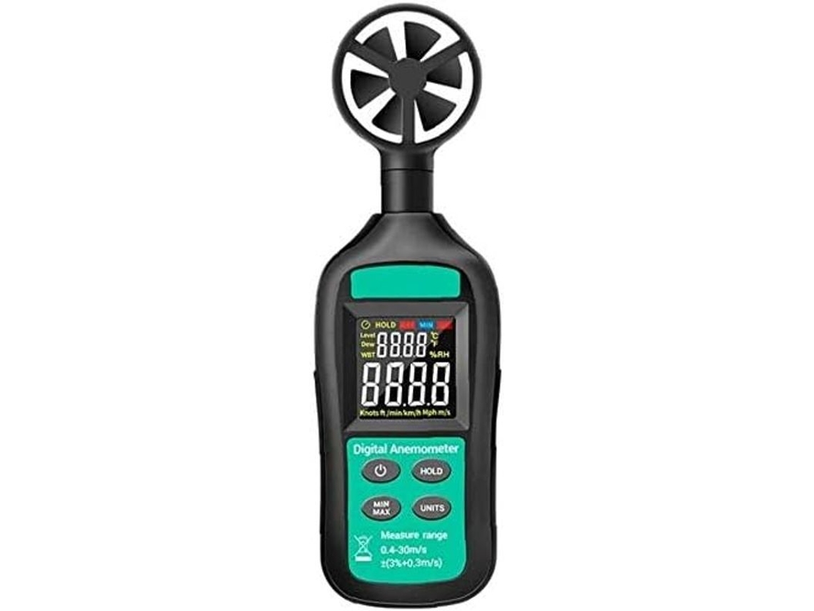 Anemômetro Digital Preciso Gn 301 com Display LCD e Temperaturas