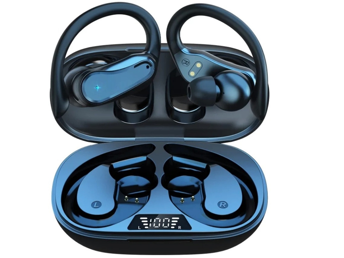 Auriculares Intra Sem Fio Horas Reprodução Dágua Hifi Yizhood Bluetooth Preto