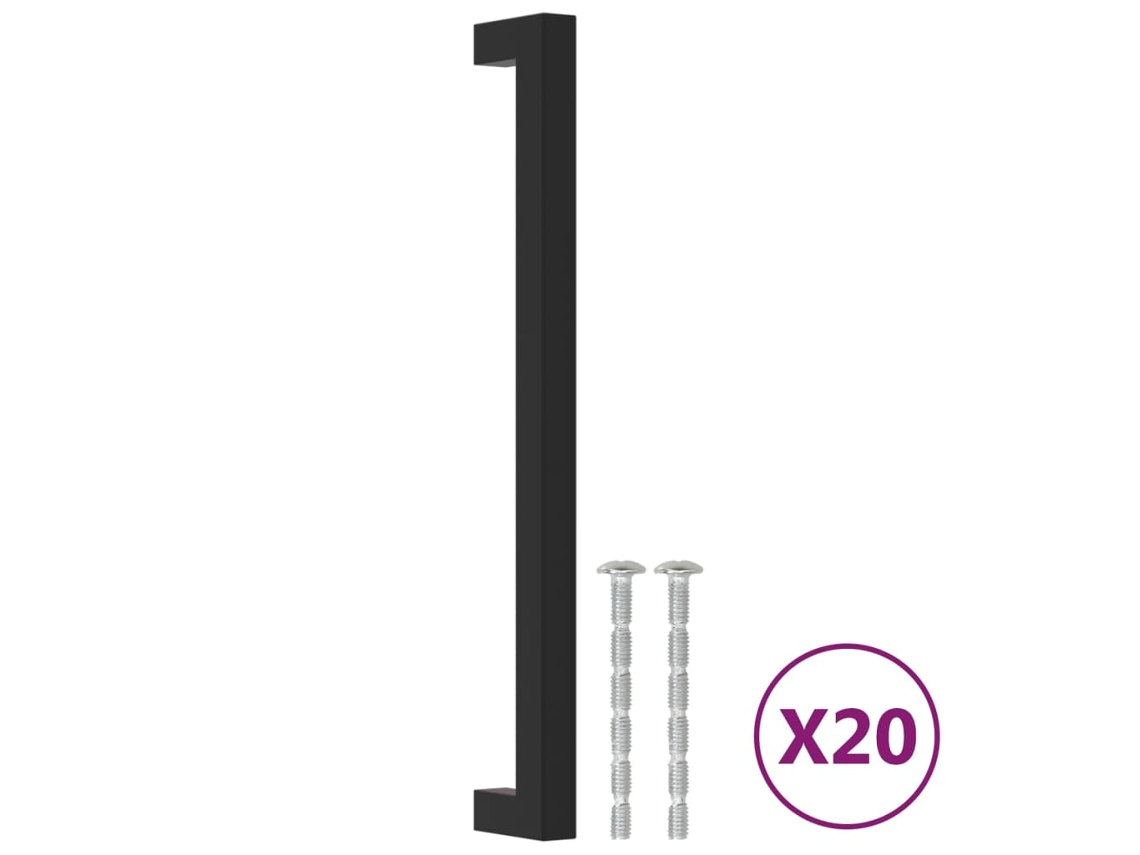 Cabinet Handle, Cabinet Handles Vidaxl Preto Aço Inoxidável (224 Mm)