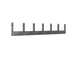 Vidaxl Cesto Gabião Em Forma De U C/ 7 Postes 740x20x150 Cm Ferro